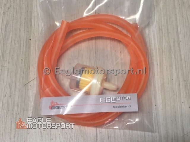 Benzine slang (oranje) + filter met magneet